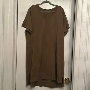 Universal Standard Olive T-Shirt Dress
